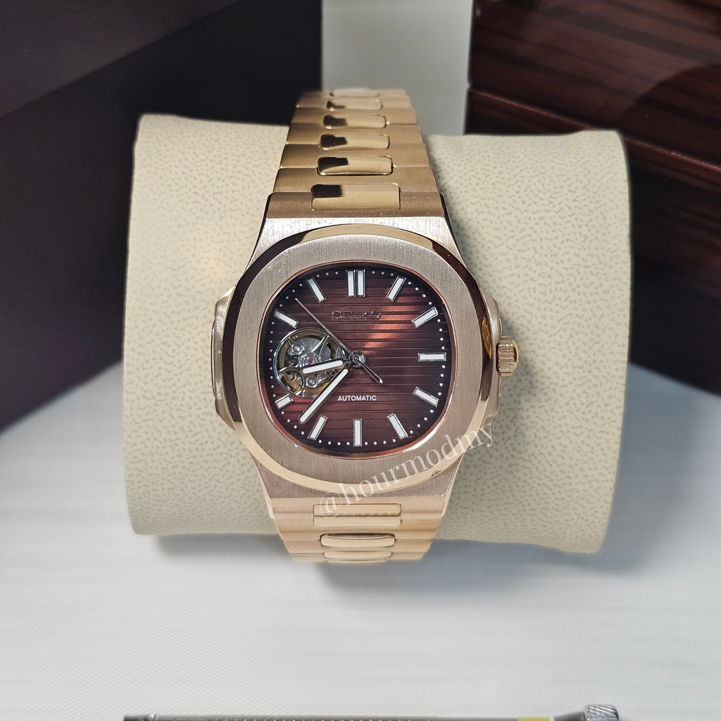 Nautiko l Open Heart Rose Gold @ hourmodmy