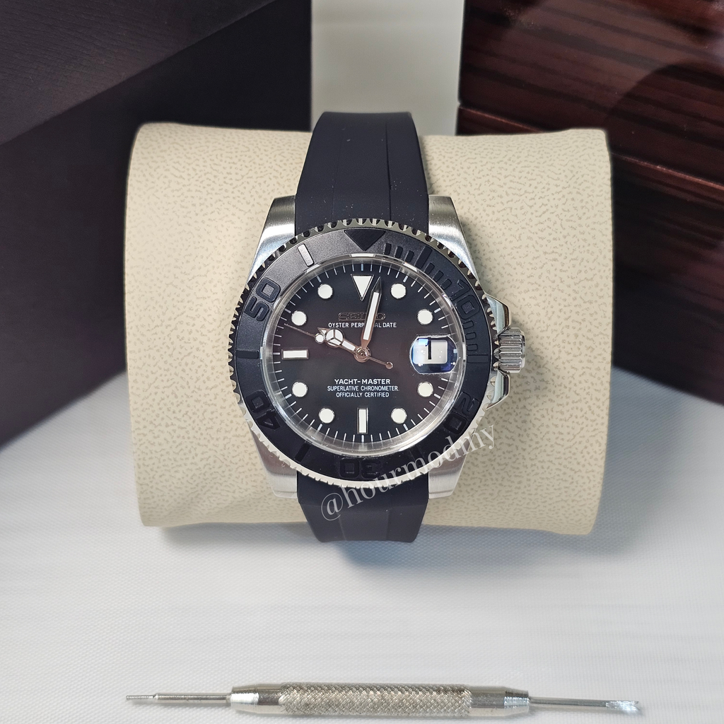 Seikoyacht l Black Silver @ hourmodmy