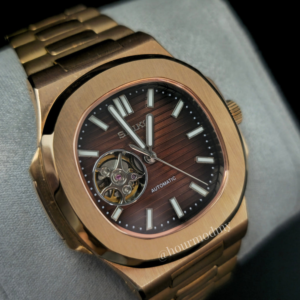 Nautiko l Open Heart Rose Gold @ hourmodmy