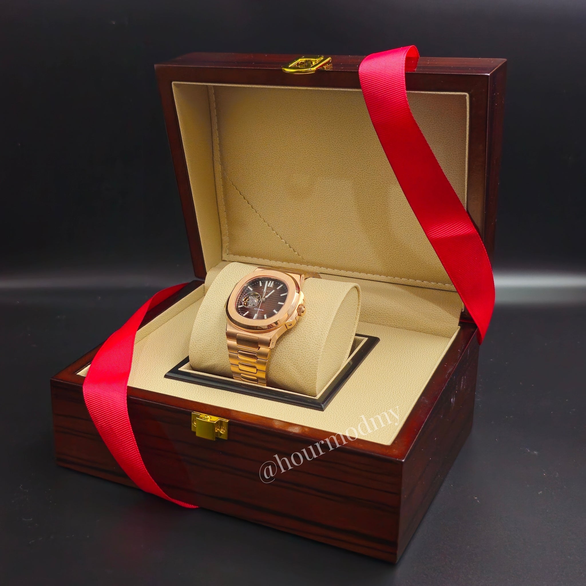 Nautiko l Open Heart Rose Gold @ hourmodmy