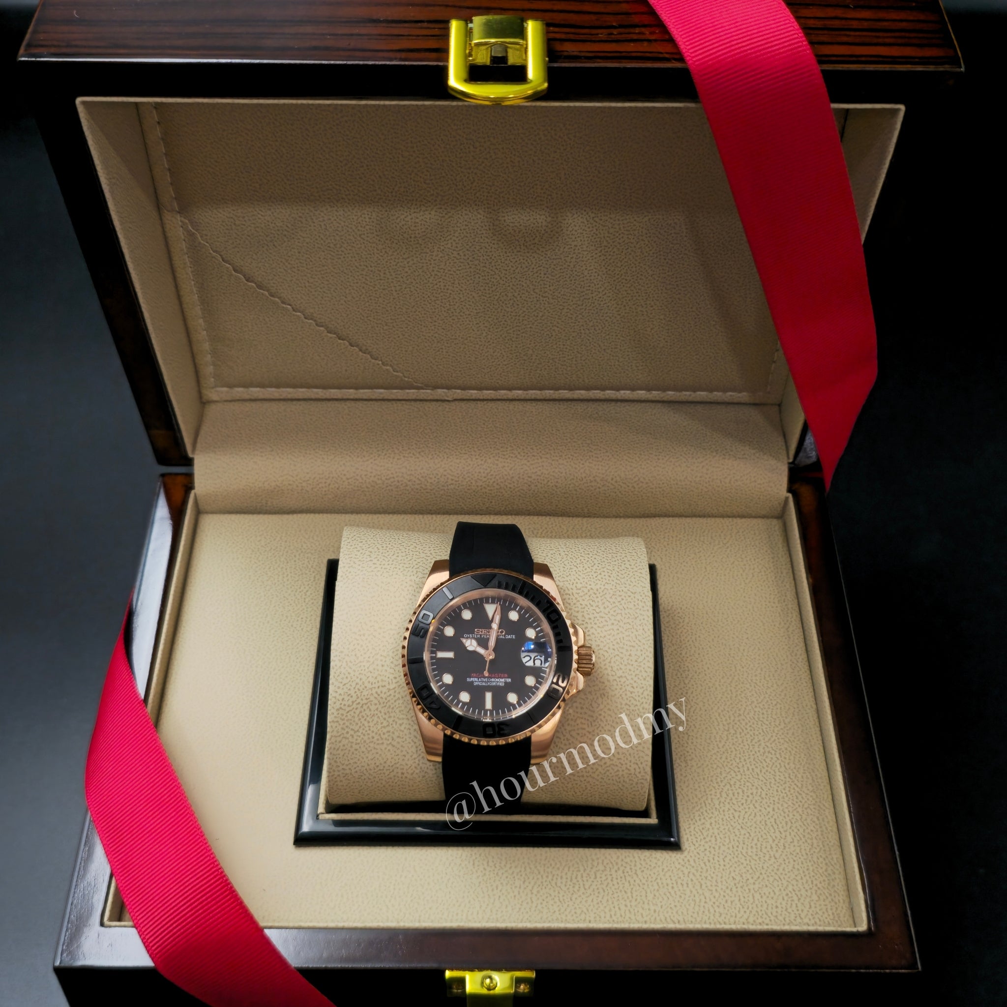 Seikoyacht l Rose Gold @ hourmodmy