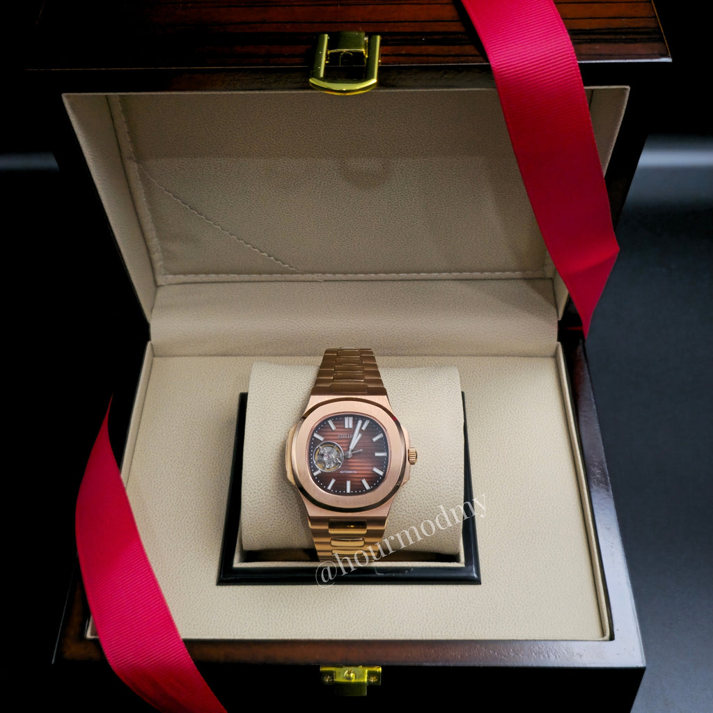 Nautiko l Open Heart Rose Gold @ hourmodmy