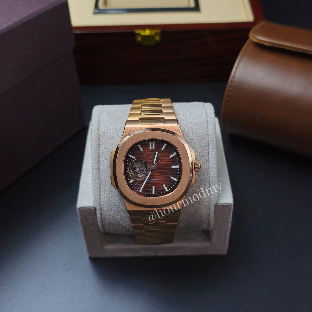 Nautiko l Open Heart Rose Gold @ hourmodmy