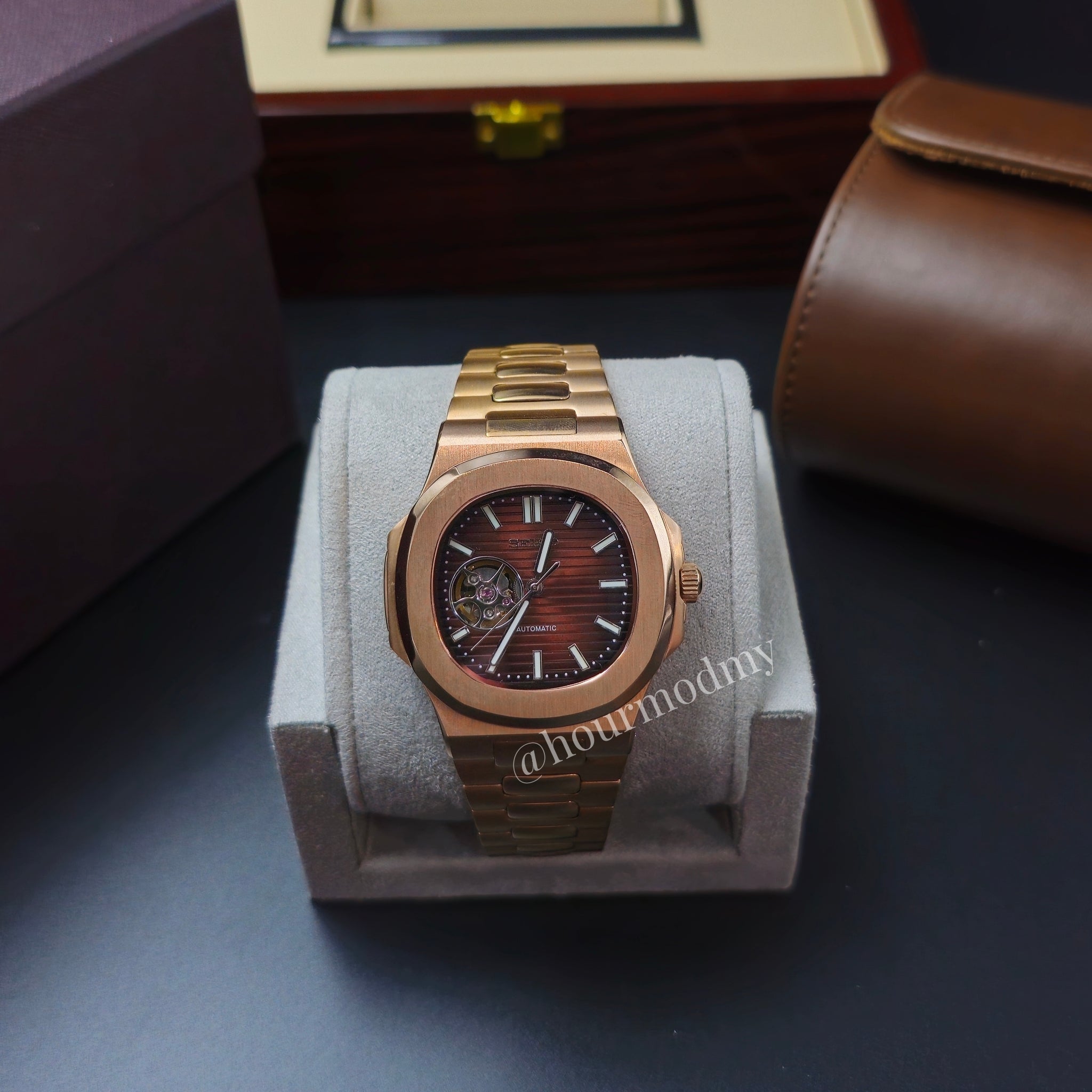 Nautiko l Open Heart Rose Gold @ hourmodmy