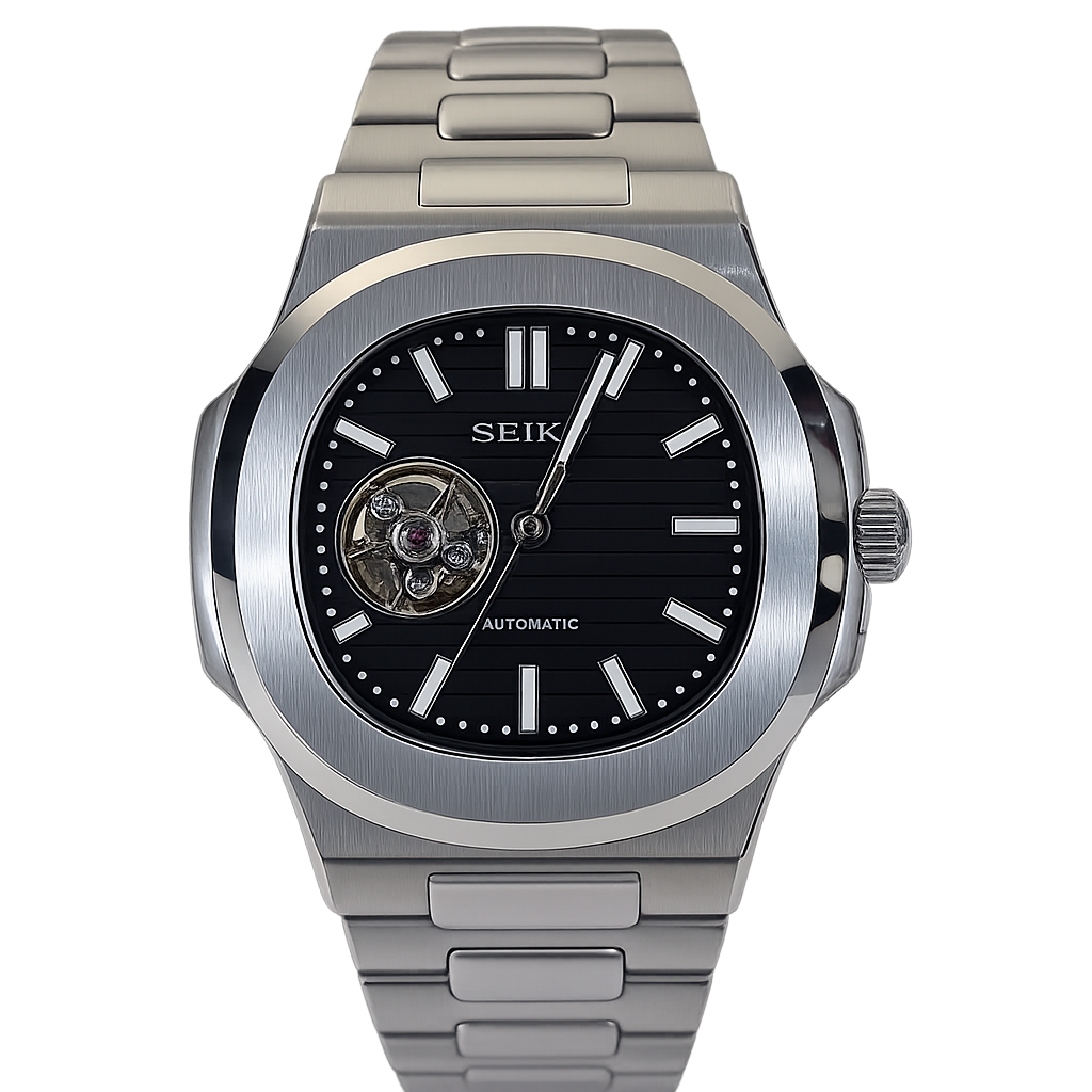 Nautiko l Open Heart Classic Black @ hourmodmy